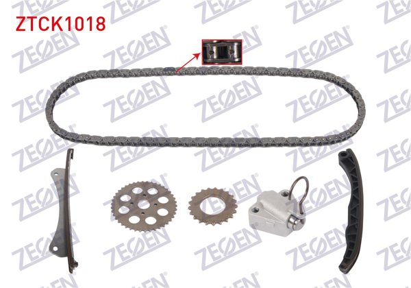 ZEGEN ZTCK1018 | Eksantrik Zincir Seti (6 Parca) Delikli Zincir Euro 4-5-6 Fiat Doblo 1.3 Mjt 2005-/ Fiat Punto 2003-/ Opel Corsa C 2003 -