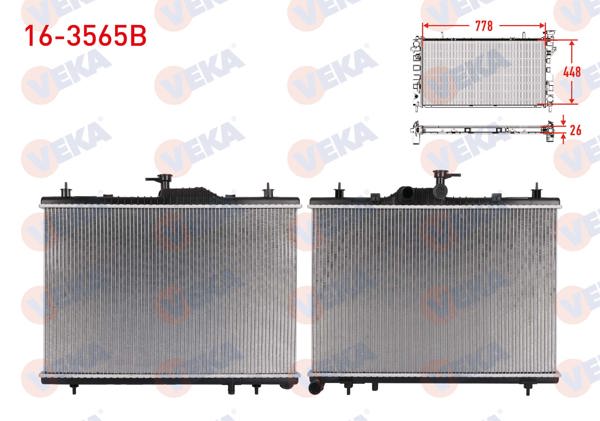 VEKA 16-3565B | Su Radyatörü Brazing Renault Koleos (Hy) 2.0 DCI A-T / M-T Ac + /-2008-2014