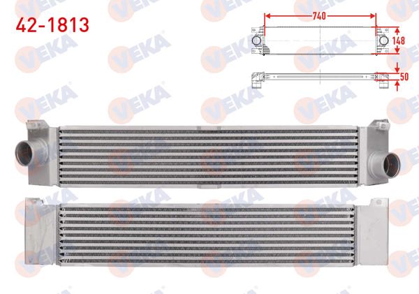 VEKA 42-1813 | Turbo Radyatörü (Intercooler) Ince Tip Fiat Ducato (250) 2.3 Mjt 2006-2014