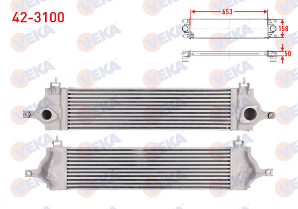 VEKA 42-3100 | Turbo Radyatörü (Intercooler) Nissan Qashqai (J10) 1.5 DCI 2007-2014