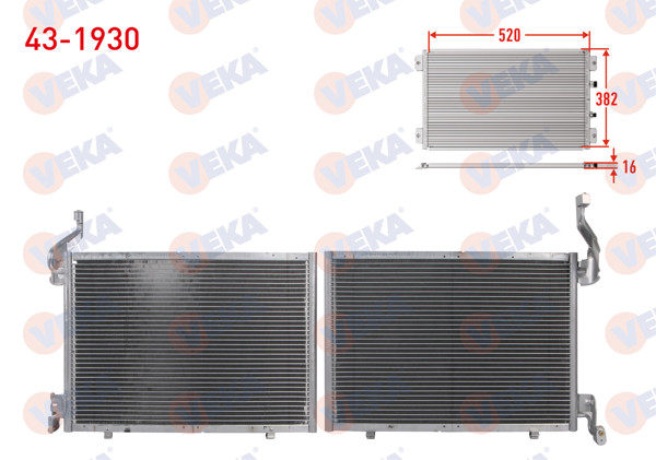 VEKA 43-1930 | Klima Radyatörü Ford Tourneo Courıer 1.6 TDCI 2014 -
