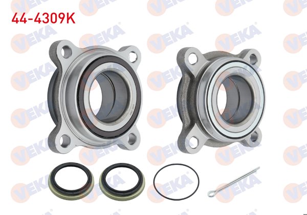 VEKA 44-4309K | Porya Sol-Sağ On Rulmanlı Toyota Hı-Lux Vıgo (Tgn1_, Ggn2_, Ggn1_, Kun2_, Kun1_) 2.5 D 4X4 4 Bijon Kit Manyetık ABS Halkalı 2005-2011