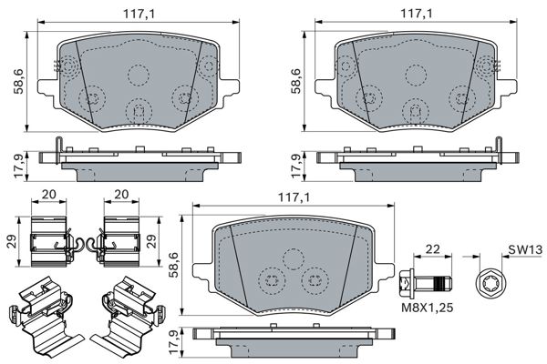 BOSCH 0986460283 | Fren Balatası Arka (Renault Austral Rafale E-Tech 200 Hybrıd)