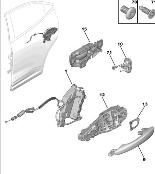 MOPAR (PSA) 9101.PP | Soldıskapıacmakolu