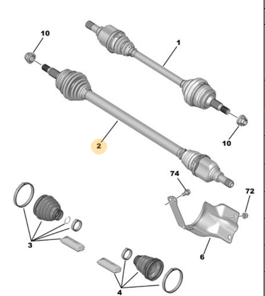 PSA 9820471180 | Sağ Aks