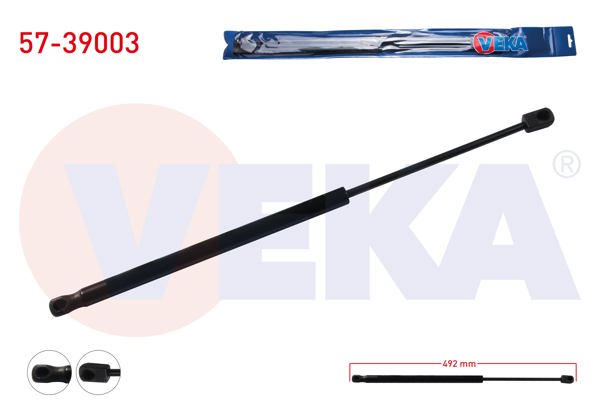 VEKA 57-39003 | Bagaj Amortisörü 492mm / 515N Skoda Octavia (1U2) 5 Kapı 1996-2004 | 2 Adet