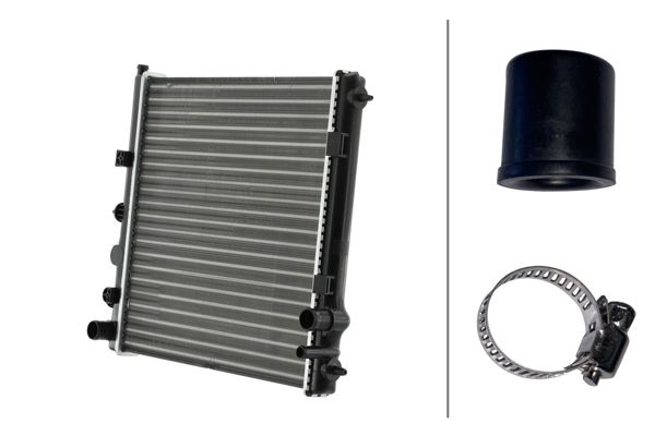 HELLA 8MK366304-751 | Motor Su Radyatörü Mekanik P1007 C2 C3 C3 II Dv4td (1.4 HDI 8V) C3 II 1.6 HDI C3 1,4Hdı 16V (398X380x