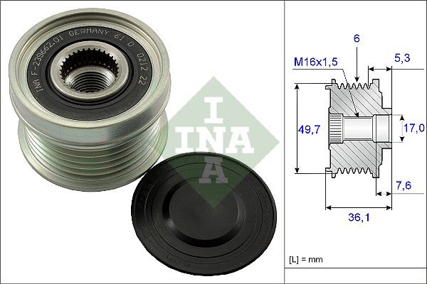 INA 535013410 | Alternatör Kasnağı 97 > Varıo-Actyon-Kyron