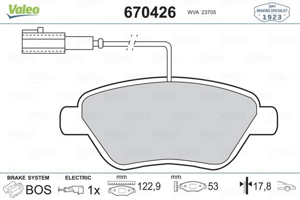 VALEO 9001020 | Fte Fren Balatası Ön (Fiat Linea 1.3 JTD 1.4-Grande Punto-Stilo 1.6 16V)