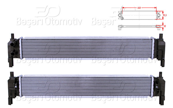 WISCO 1113102-00 | Turbo Radyatörü (Intercooler) 648X95,5X32 VW Golf7 A3 Leon Octavia 1.2Tsı 13 >