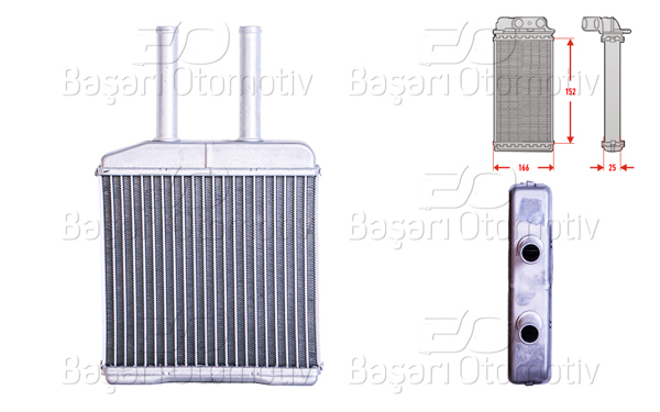 WISCO 2143092-00 | Kalorifer Radyatörü Brazing Mt-At 152X166x25 mm Chevrolet Matız 0.8 1.0 Daewoo Matız 0.8 1.0 98 >