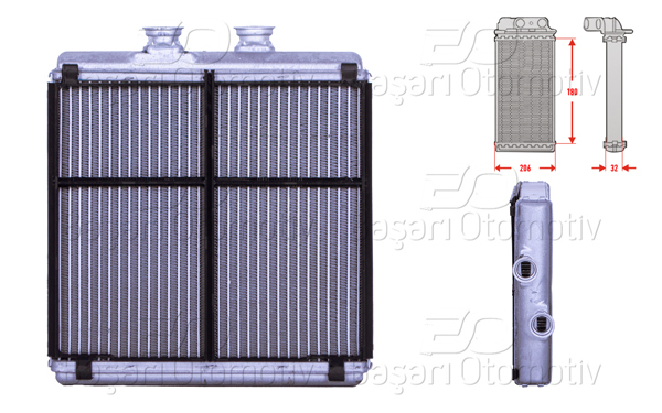 WISCO 3143183-00 | Kalorifer Radyatörü Brazing 180X205 mm Mercedes-Benz Benz C Class C180 200 220 230 280 300 320 350 07 >