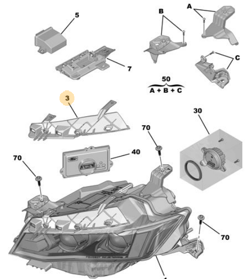 PSA 1638037480 | Far Optik Destek Sol