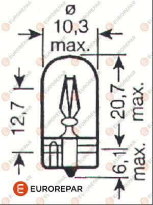 EUROREPAR 1616431580 | Erp Ampül 12V-W5w