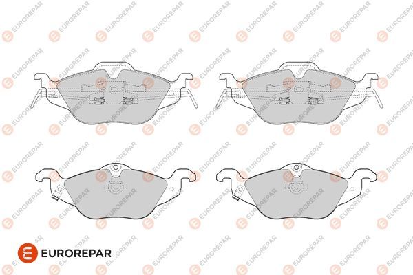 EUROREPAR 1686268680 | Erp Ön Fren Balatası (160 mm) Opel Astra G Zafira A 98-10