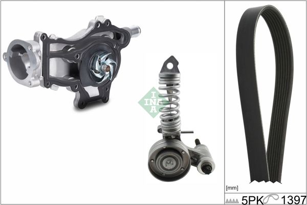 INA 529032630 | Devirdaim V Kayışı Ve Gergi Komple Set Opel Astra J Corsa D Chevrolet Aveo T300 Trax 1.2-1.4 Benzinli