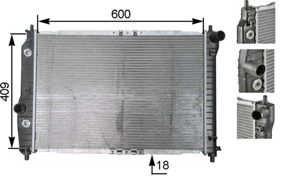 MAHLE CR131000S | Radyatör Chevrolet Aveo / Kalos 04 > 1.4 16V Otomatik (Brezıng)