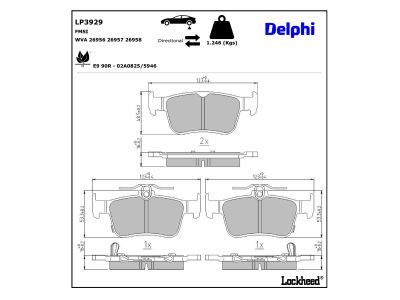 DELPHI LP3929 | Fren Balatası Arka Honda Civic 07 / 2022 >