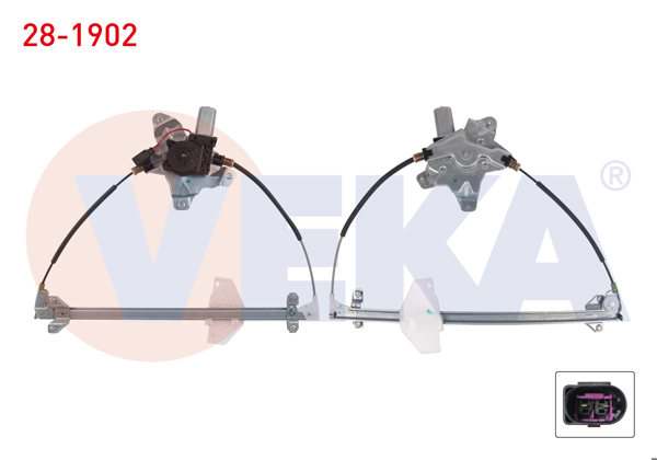 VEKA 28-1902 | Cam Krıkosu Elektrikli Motorlu Sol Ön Ford Transit Connect / Tourneo Connect 2006-2013