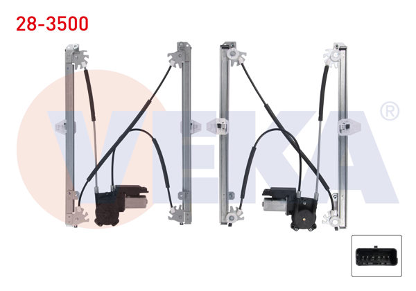 VEKA 28-3500 | Cam Krıkosu Elektrikli Sol Ön Renault Megane II (Bm0 / 1,Cm0 / 1) 1.4İ 2002-2008