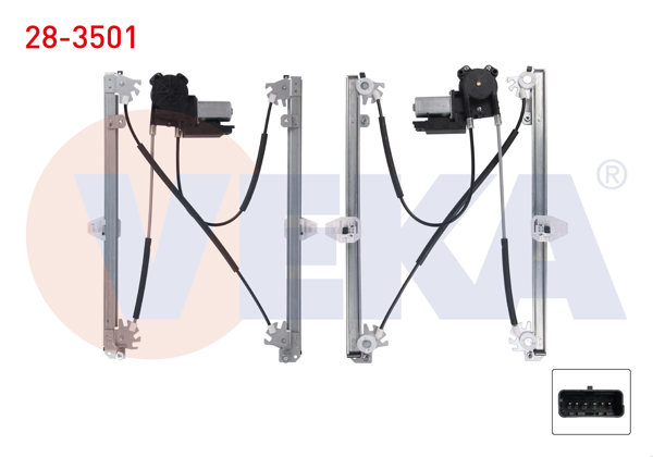 VEKA 28-3501 | Cam Krıkosu Elektrikli Sağ On Renault Megane II (Bm0 / 1,Cm0 / 1) 1.4İ 2002-2008