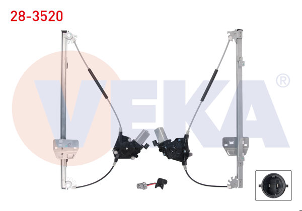 VEKA 28-3520 | Cam Krıkosu Elektrikli Motorlu Sol Ön Renault Master II 1998-2010 / Opel Movano A 2001-2010