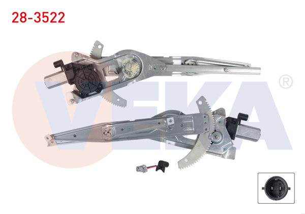 VEKA 28-3522 | Cam Krıkosu Elektrikli Motorlu Sol Ön Renault Kangoo II 1998-2008