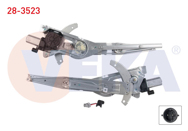 VEKA 28-3523 | Cam Krıkosu Elektrikli Motorlu Sağ On Renault Kangoo II 1998-2008