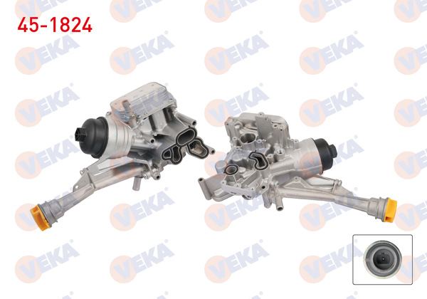 VEKA 45-1824 | Yağ Soğutucu Komple Fiat Egea 1.3 Mjt Euro 6 2015-/ Doblo 1.3 Mjt 2016-/ Fiorino 1.3 Mjt 2016-/ 500 L 1.3 Mjt 2016 -