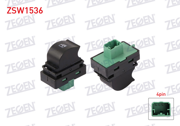 ZEGEN ZSW1536 | Cam Anahtarı Tekli Sağ On 4 Pin Fiat Egea 2015 -