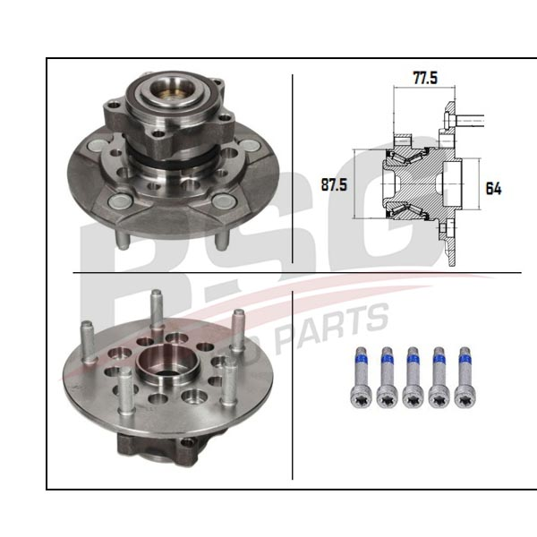 BSG 30-600-046 | Porya Ön 5 Bijon Arkadan Çeker Poryalı Tek Teker  Rulmanlı Transit V-363 Bm 14-