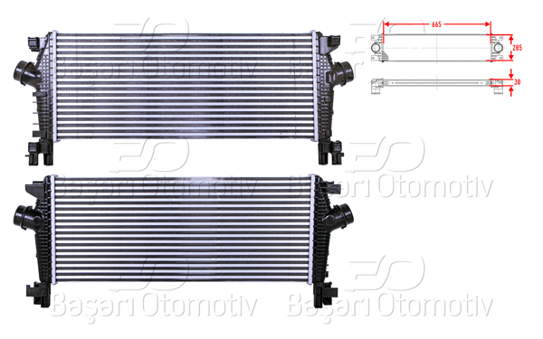 WISCO 2113732-00 | Turbo Radyatörü (Intercooler) 665X285x30 Opel Astra J Insignia Zafira C 1.6 Sdı 12 >