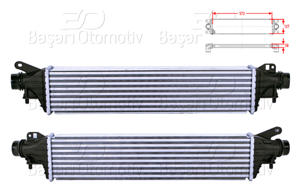 WISCO 2113869-00 | Turbo Radyatörü (Intercooler) 573X127x50 Opel Corsa E (X15) 1.3 CDTI 14 >