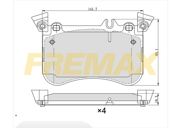 FREMAX FBP-0036 | Ön Fren Balatası (Carbon Formül) Mercedes CLA Coupe 117-A Seri 176-246-Gla 156 Amg 4Matıc 2012 >