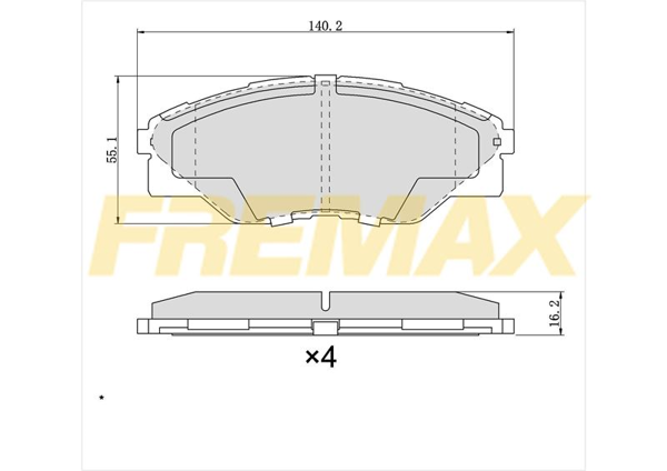 FREMAX FBP-0083 | Ön Fren Balatası (Carbon Formül) Toyota Hilux Vigo (Kun15) 2.5 D4d 2009-2012