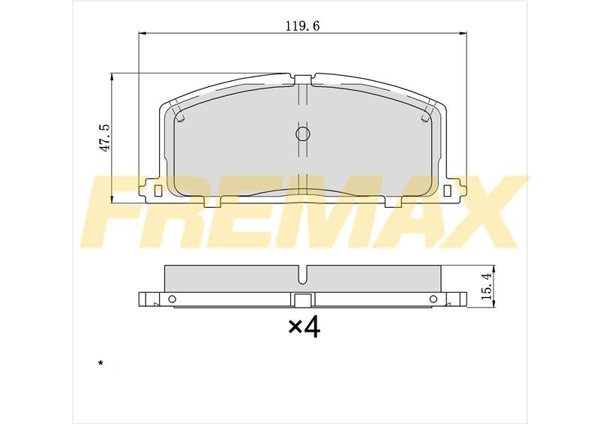 FREMAX FBP-0303 | Ön Fren Balatası (Carbon Formül) Toyota Corolla Ae92-100 (Karbüratörlü) 88-99