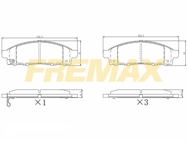 FREMAX FBP-0859 | Ön Fren Balatası (Carbon Formül) Mıtsubushı L200 Cr 06-2015 Fullback