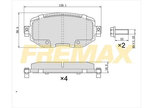 FREMAX FBP-0898 | Ön Fren Balatası (Carbon Formül) Renault Megane IV 2015 >