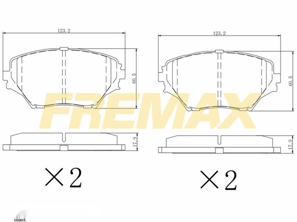 FREMAX FBP-1259 | Ön Fren Balatası (Corbon Formül) Toyota Rav4 2001-2005
