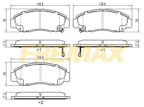 FREMAX FBP-1313 | Ön Fren Balatası (Corbon Formül) Honda Civic Fd 2006-2016