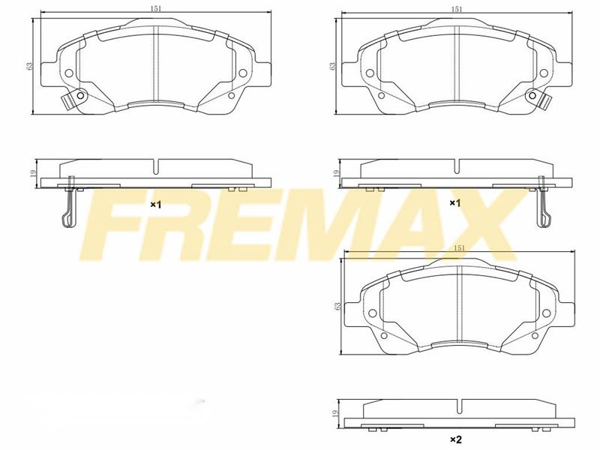 FREMAX FBP-1374 | Ön Fren Balatası (Corbon Formül) Toyota Avensis / Verso 03-08