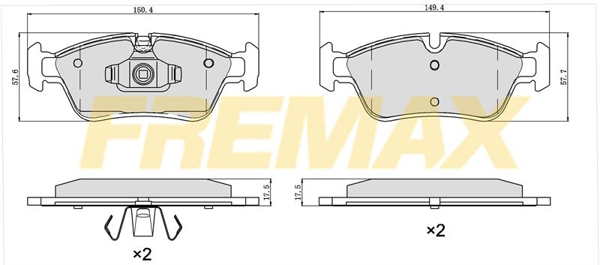 FREMAX FBP-1401 | Ön Fren Balatası (Corbon Formül) BMW E87-E90 2004-2012
