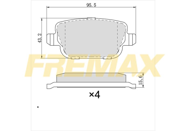 FREMAX FBP-1499 | Arka Fren Balatası (Corbon Formül) Volvo-Ford Mondeo / Land Rover / S60-S80 / Galaxy / Kuga 2007 >