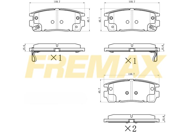 FREMAX FBP-1502 | Arka Fren Balatası (Corbon Formül) Chevrolet Captiva Antara 2007 >