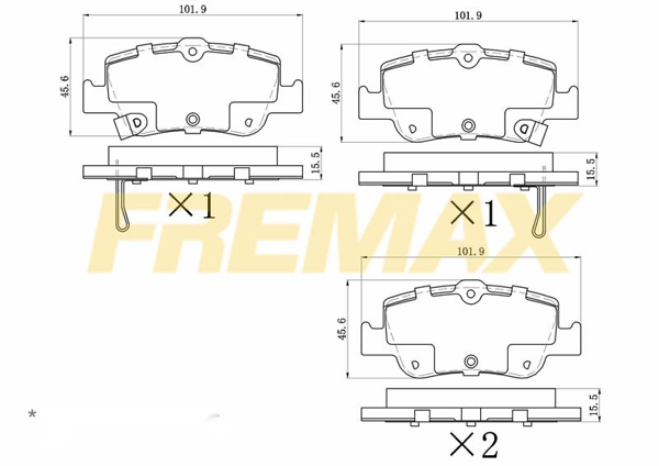 FREMAX FBP-1526 | Arka Fren Balatası (Corbon Formül) Toyota Auris 2007-2012-Corolla 1.4 D4d-1.6 Corolla 2007-2012