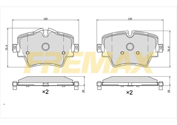 FREMAX FBP-1532 | Ön Fren Balatası (Corbon Formül) BMW 2014 > F40-F45-46-X1 F48-F49-X2 F39-G20-G21-G22-G23-G30-G31-X3 G01-X4 G02 Mini F54-F60