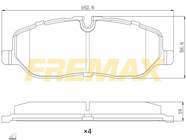 FREMAX FBP-1566 | Ön Fren Balatası (Corbon Formül) Range Rover Discovery-Sport-III-IV 2003-2013