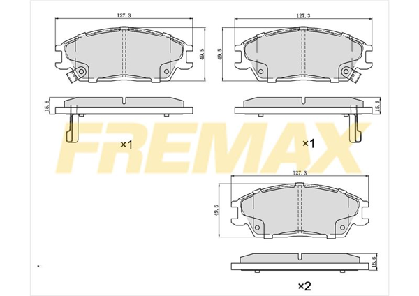 FREMAX FBP-1589 | Ön Fren Balatası (Corbon Formül) Hyundai 1990-2005 Excel / Accent / Accent Mil / Accent Adm / Getz