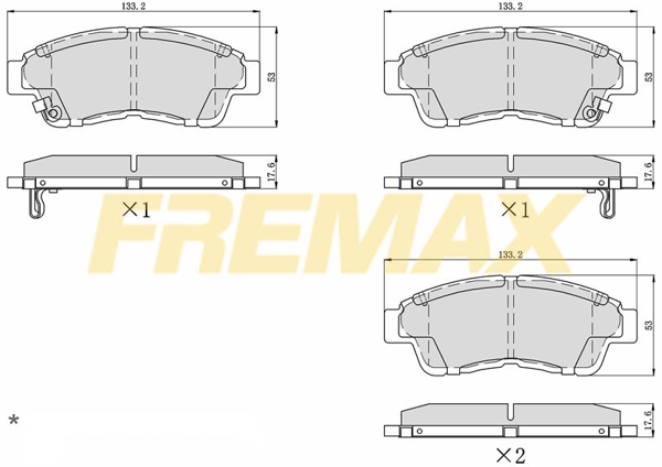 FREMAX FBP-1595 | Ön Fren Balatası (Corbon Formül) Toyota Corolla Ae100-101-111 Enj 95-00-Corona-Carina 95-98