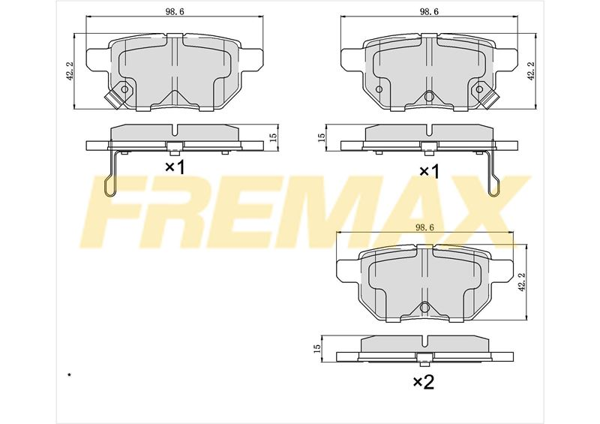 FREMAX FBP-1642 | Arka Fren Balatası (Corbon Formül) Toyota Corolla E150 07-14